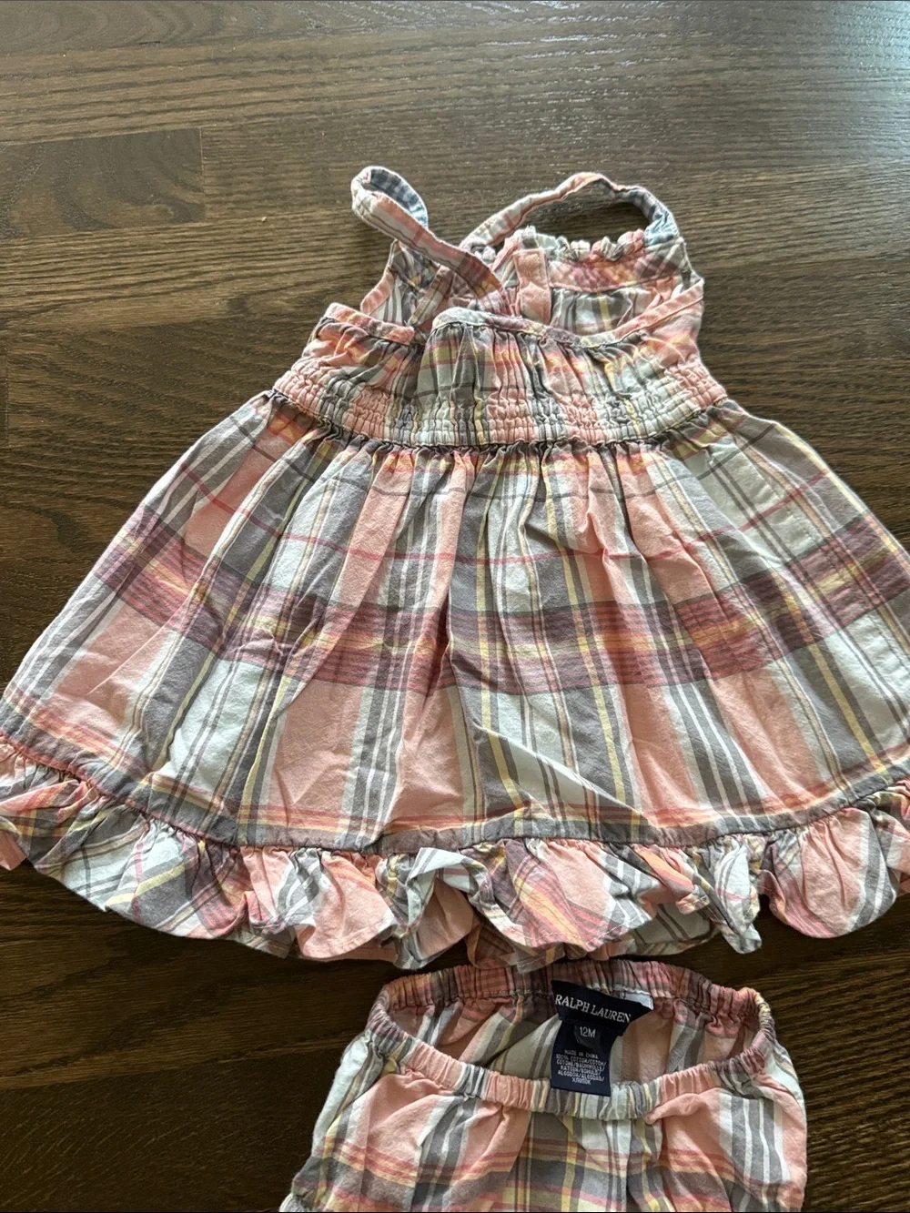 Ralph Lauren Peach  Baby Dress with Bloomers
